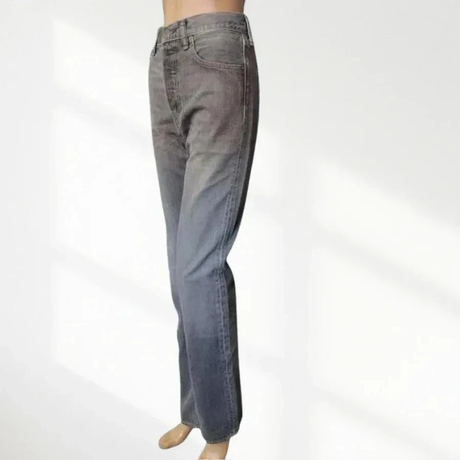 Levi's 501 straight cut - high waist - 100% cotton - gray - very good condition – photo 6